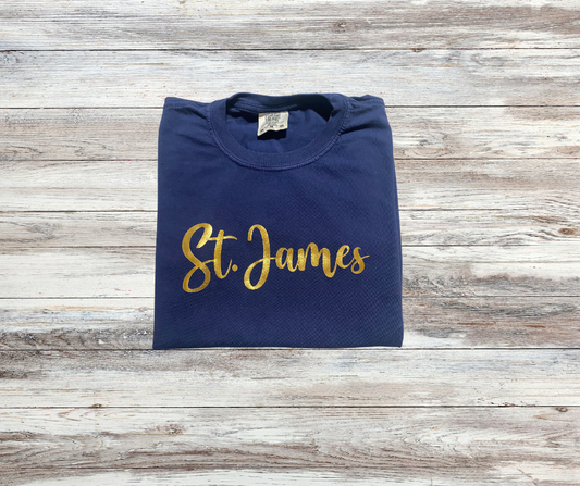 St. James Short Sleeve Script T-Shirt