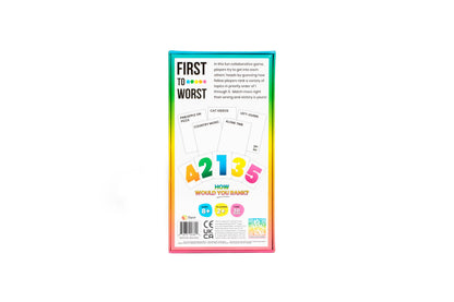 FIRST TO WORST: How Your Friends & Family Rank Things Game