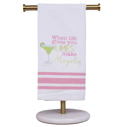 Make Margaritas Hand Towel   White/Pink/Green   20x28