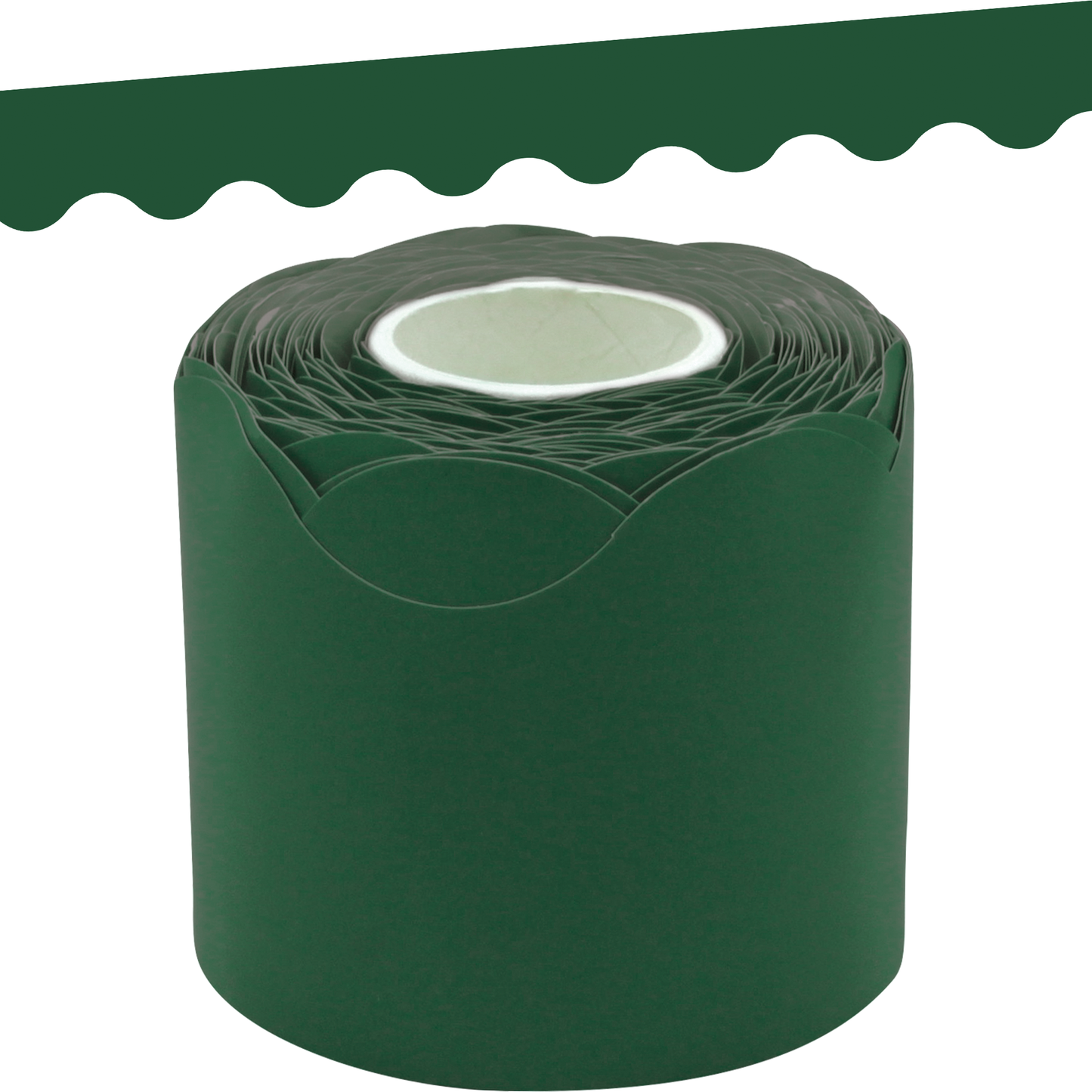 Pine Green Scalloped Rolled Border Trim