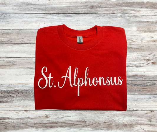 St. Alphonsus Short Sleeve Script T-Shirt