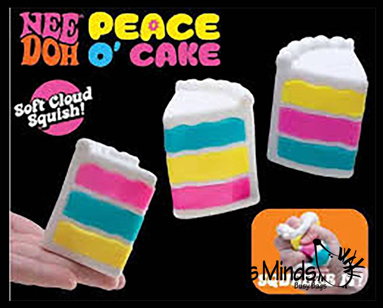 1 NeeDoh Piece of Cake- Ultra Squishy Relaxing Sensory Fidge