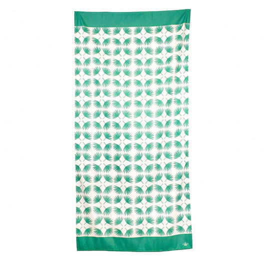 Boca Raton Beach Towel   Emerald/White   34x70
