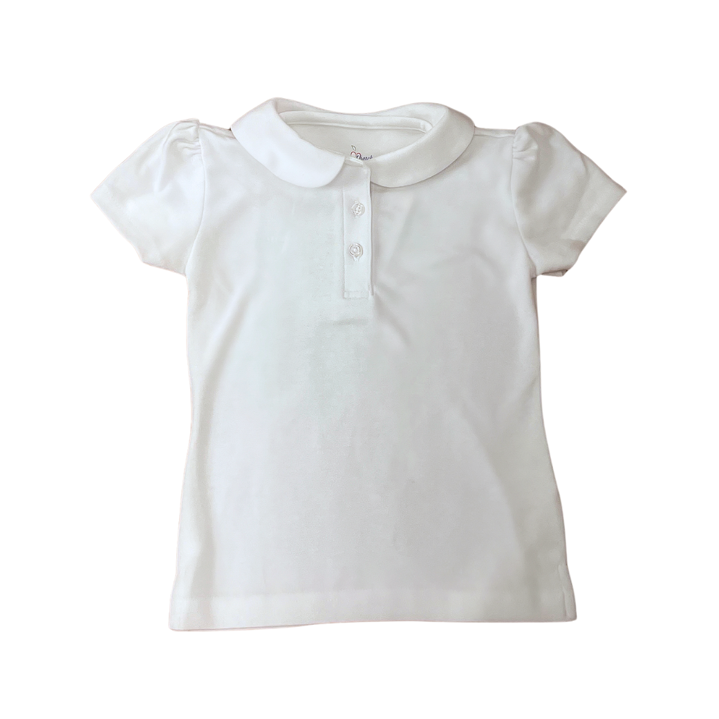 Fatima (White) Puff Sleeve Girls Round Collar Short Sleeve Polo (Copy)