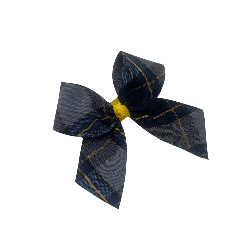 Small Plaid Bow with Tails - Plaid 57