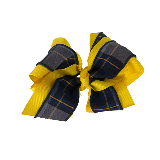 Jumbo Plaid And Ribbon Bow - Plaid 57