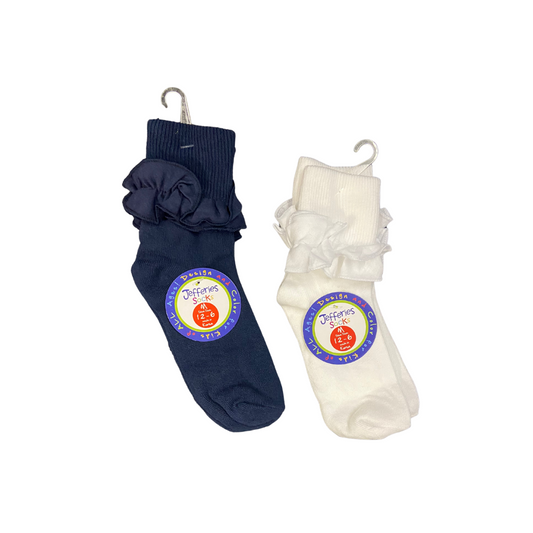 Misty Ruffle Lace Turn Cuff Socks (1 pair)