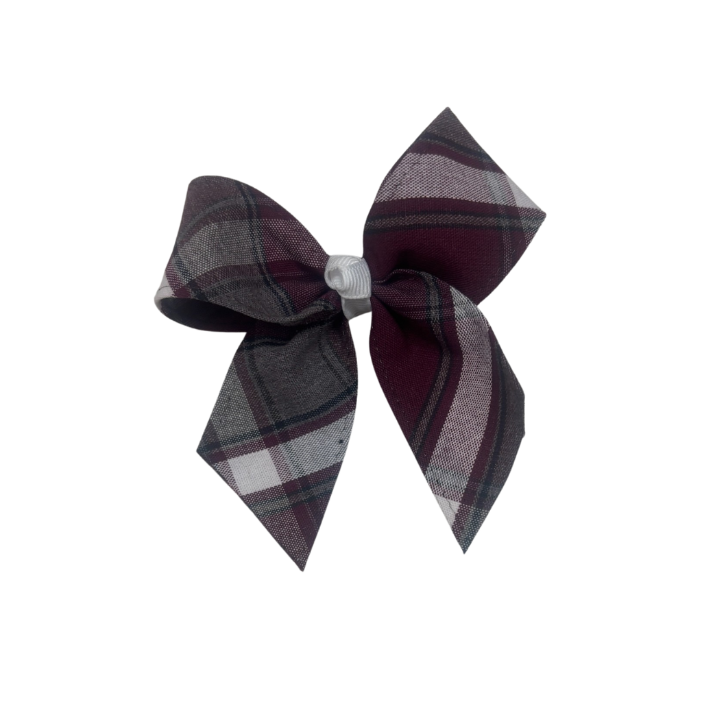Small Plaid Bow with Tails - Plaid 54