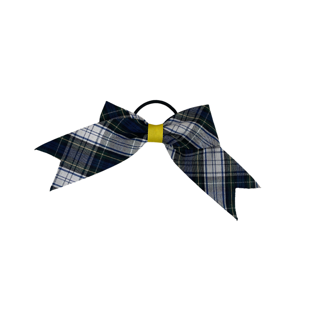 Jumbo Plaid Bow With Tails-Plaid 80-French Clip