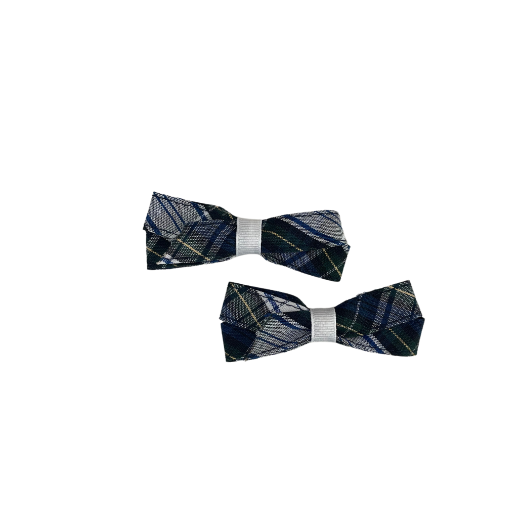 Plaid Boutique Pigtail Bows On Barrette-80