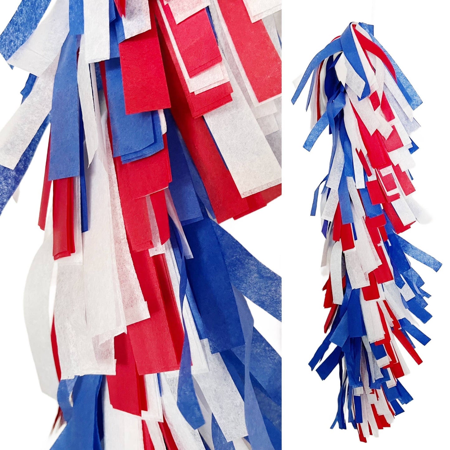 Fringed Tissue Balloon Tassel (Multicolored)