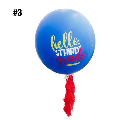 First Day of School Small Helium