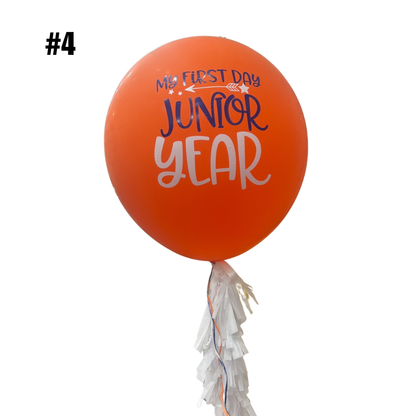 First Day of School Small Helium