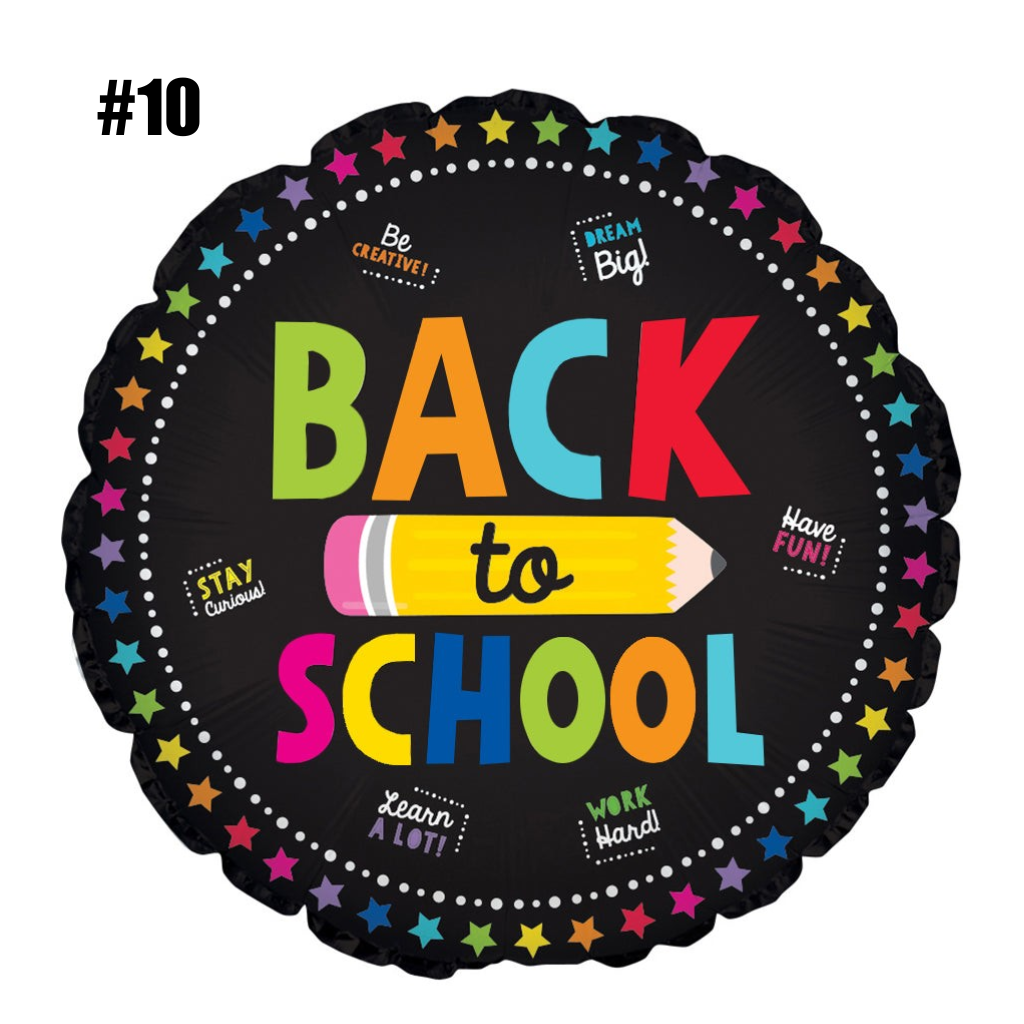 Back to School Mylar Helium Balloon Bundles