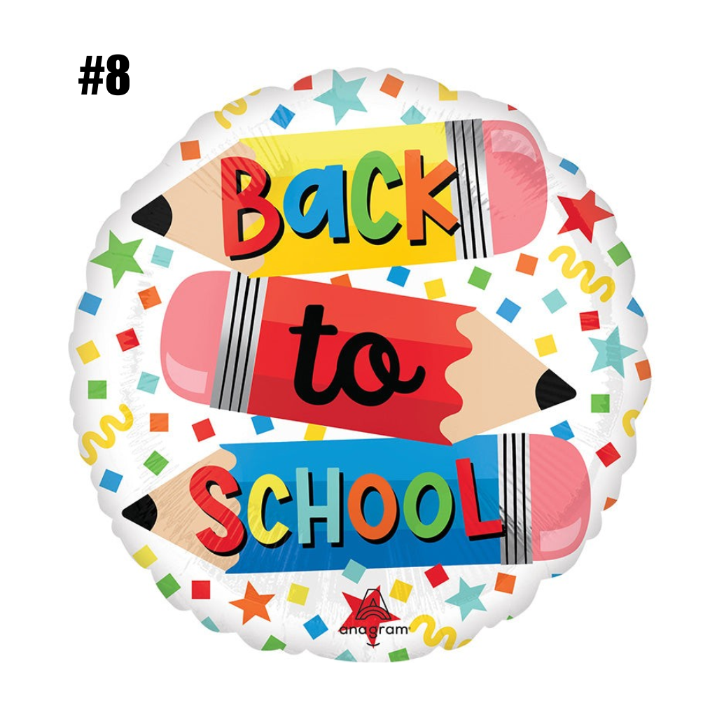 Back to School Mylar Helium Balloon Bundles