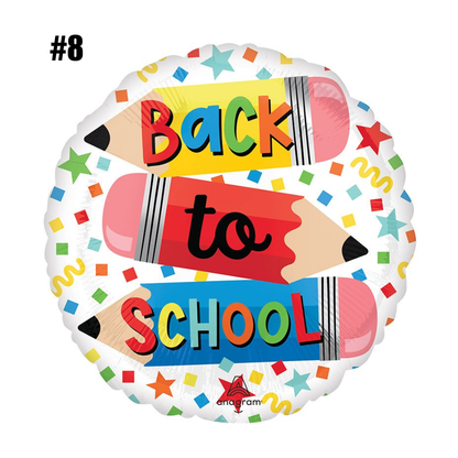 Back to School Mylar Helium Balloon Bundles