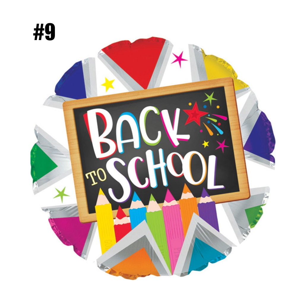 Back to School Mylar Helium Balloon Bundles