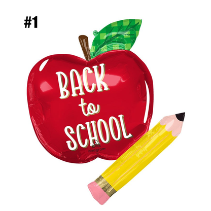 Back to School Mylar Helium Balloon Bundles