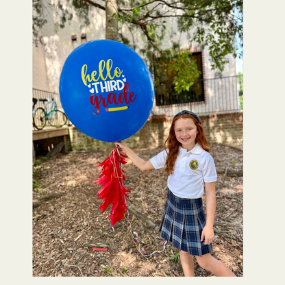 First Day of School Small Helium