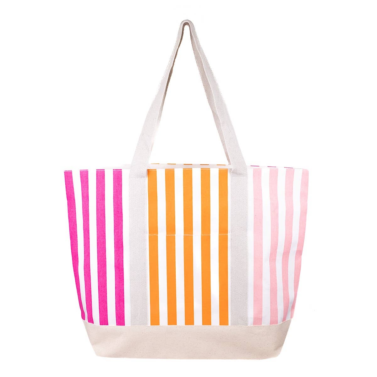 Megan Tote   White/Pink/Orange   22.5x16.5x6