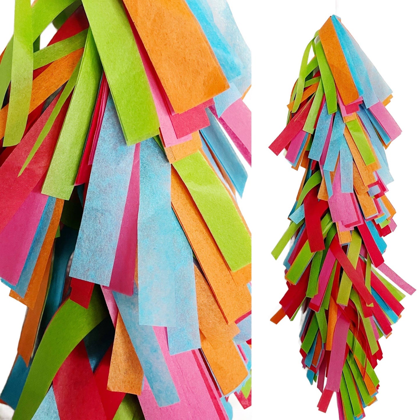 Fringed Tissue Balloon Tassel (Multicolored)