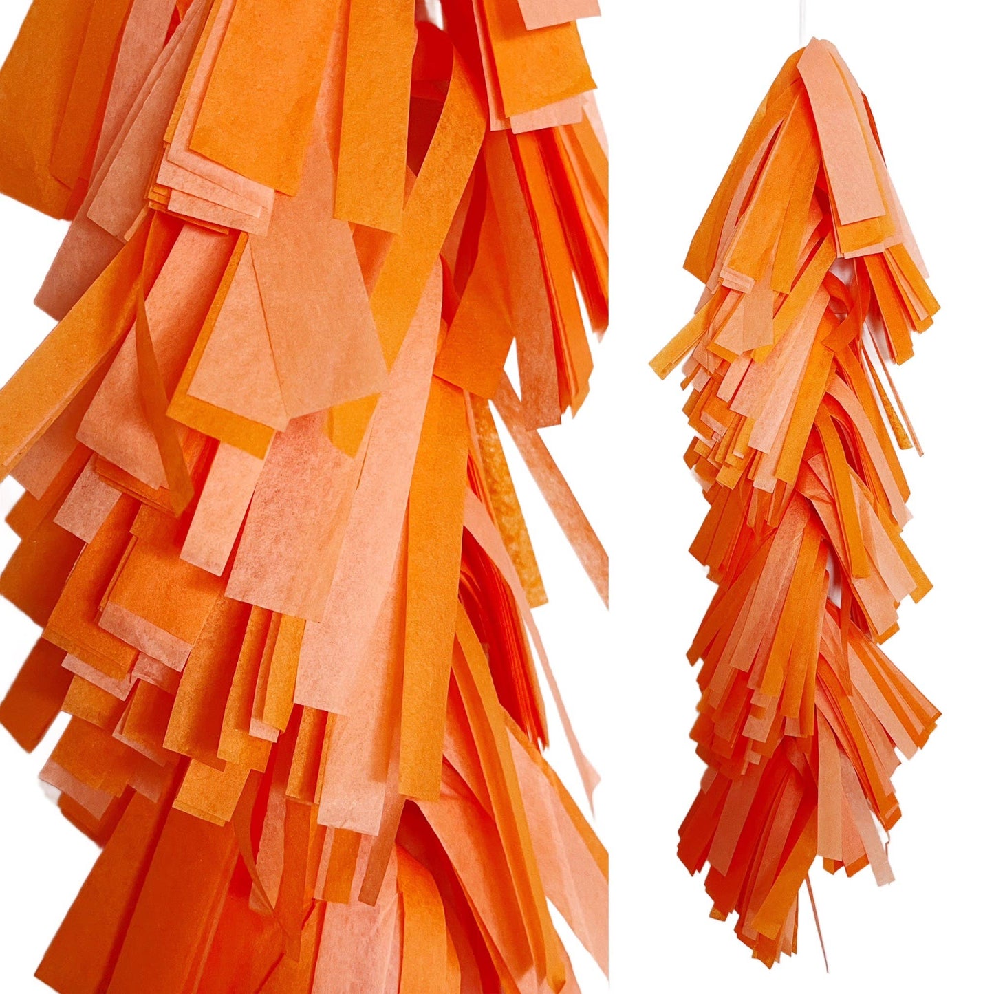 Fringed Tissue Balloon Tassel (Multicolored)