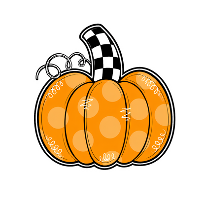 Trick or Chic- Short Checked Pumpkin 