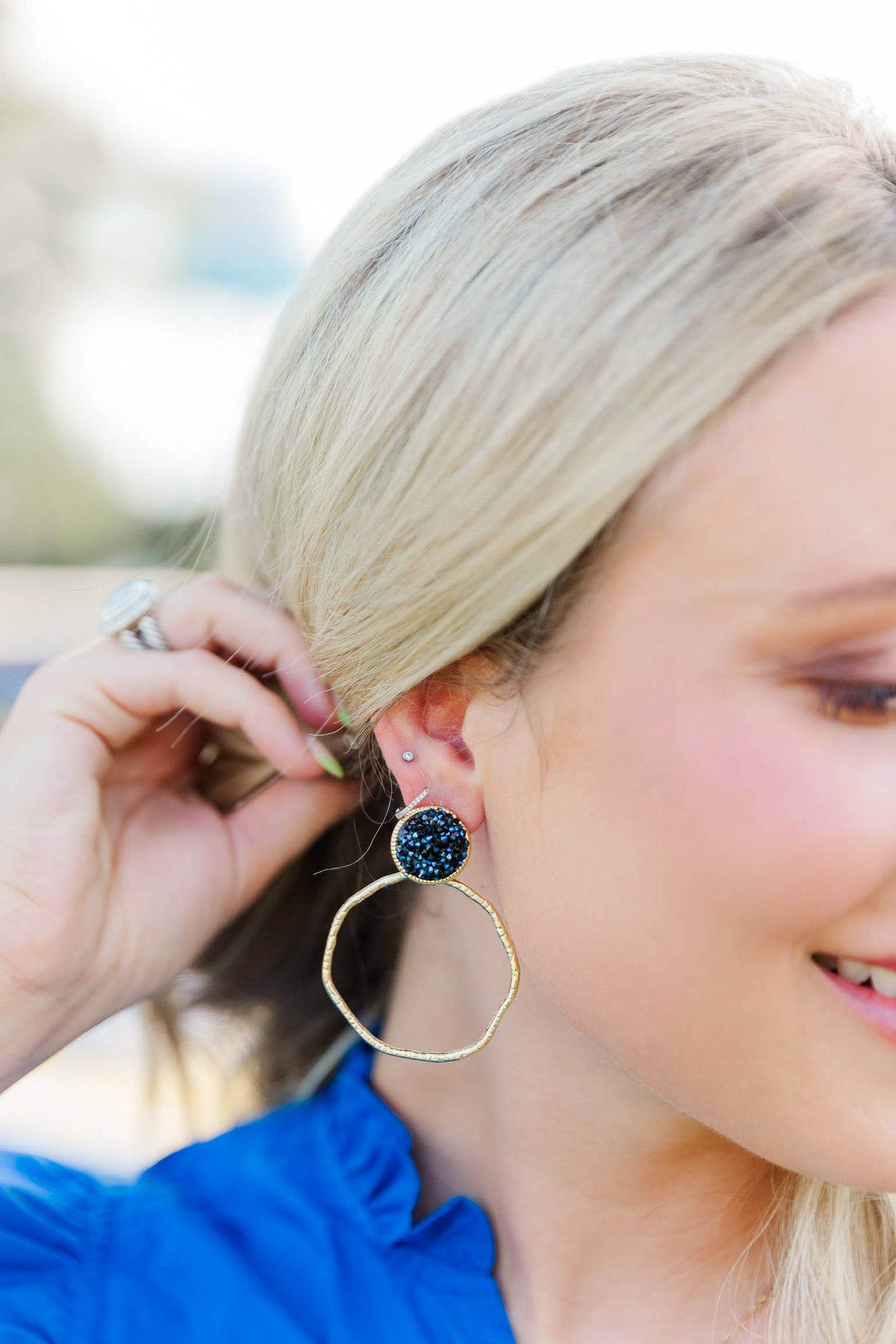 Gameday Glitter Top Hoops