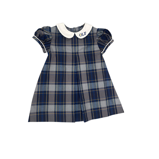 Fatima Plaid Collar Dress