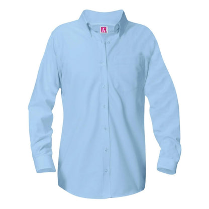SPC SENIOR BLUE Oxford Long Sleeve Shirt WOMEN - Elderwear