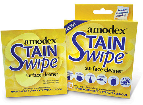 Amodex Ink & Stain Remover - Stain Swipes (10-pack towelettes)