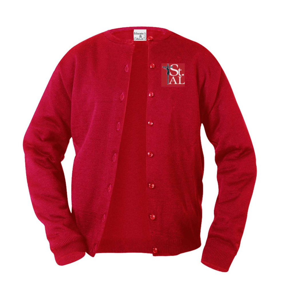 St. Alphonsus Cardigan Sweater (Girls) (New Logo)