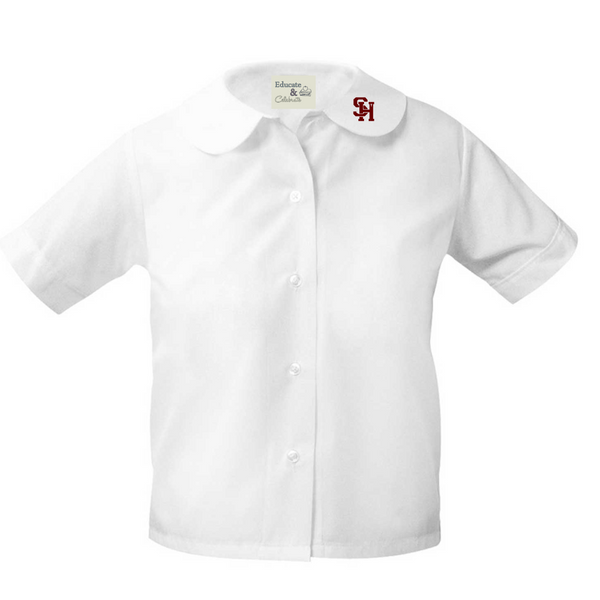 Sacred Heart Peter Pan Blouse Short Sleeve Shirt (Girls) - K12