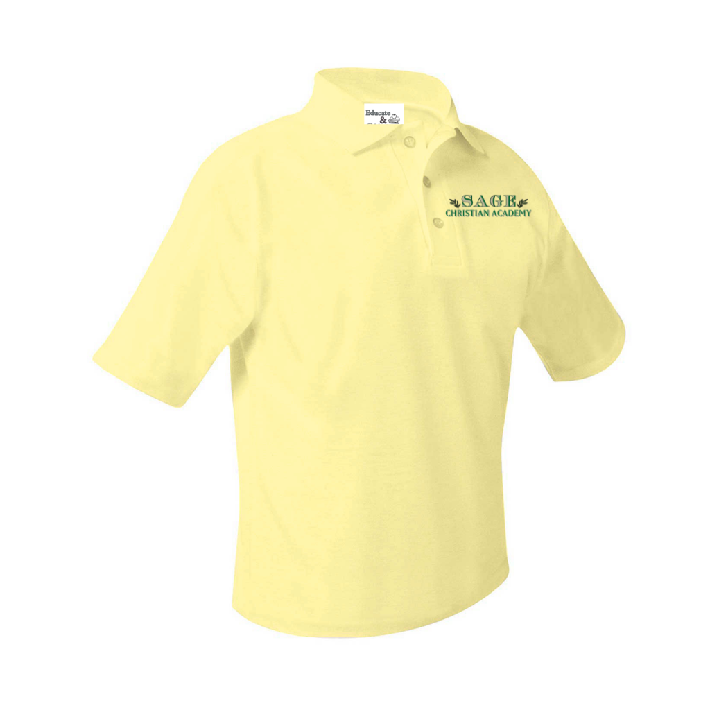 Sage Pique Knit Short-Sleeve Polo