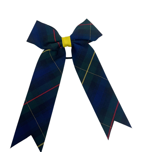 Large Plaid Bow with Tails - Plaid 55