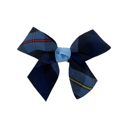 Small Plaid Bow with Tails - Plaid 41