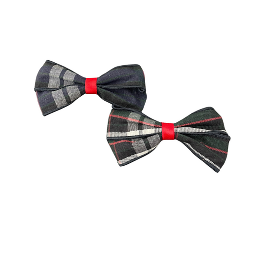 Small Plaid Pigtail Bows - Plaid 60