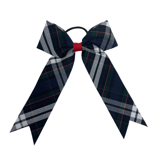Large Plaid Bow with Tails - Plaid 60
