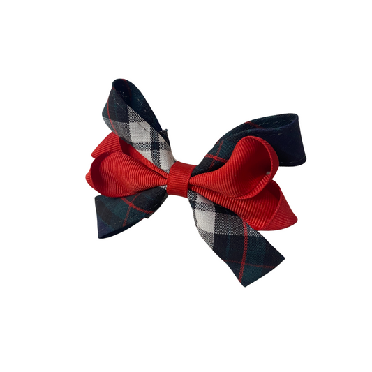 Plaid Carnival Bow-Pinch Clip - Plaid 60